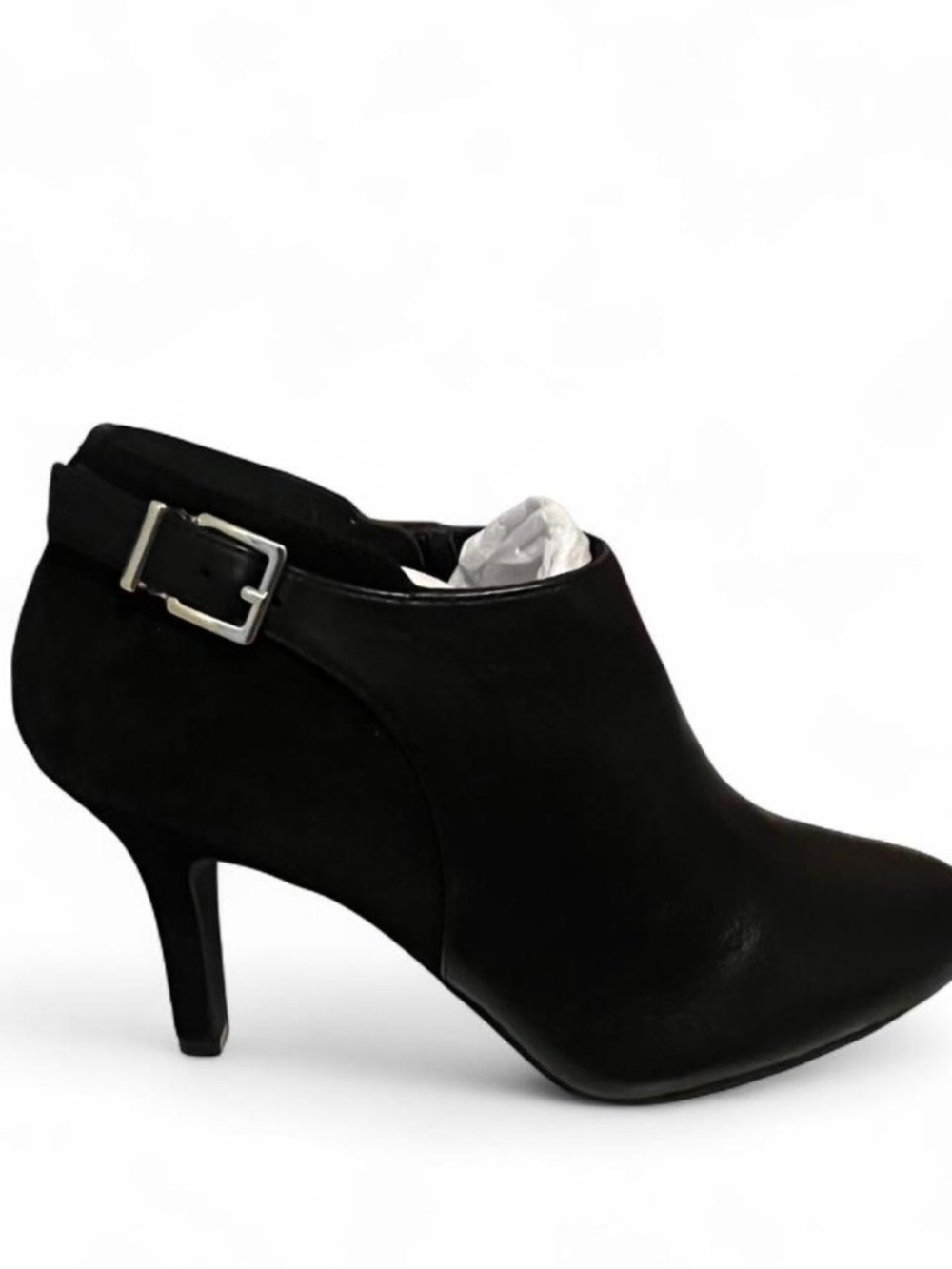 Essex Lane El-Jasmine Black Eco Sheep / Essex Suede Booties.  Size 8M. NIB